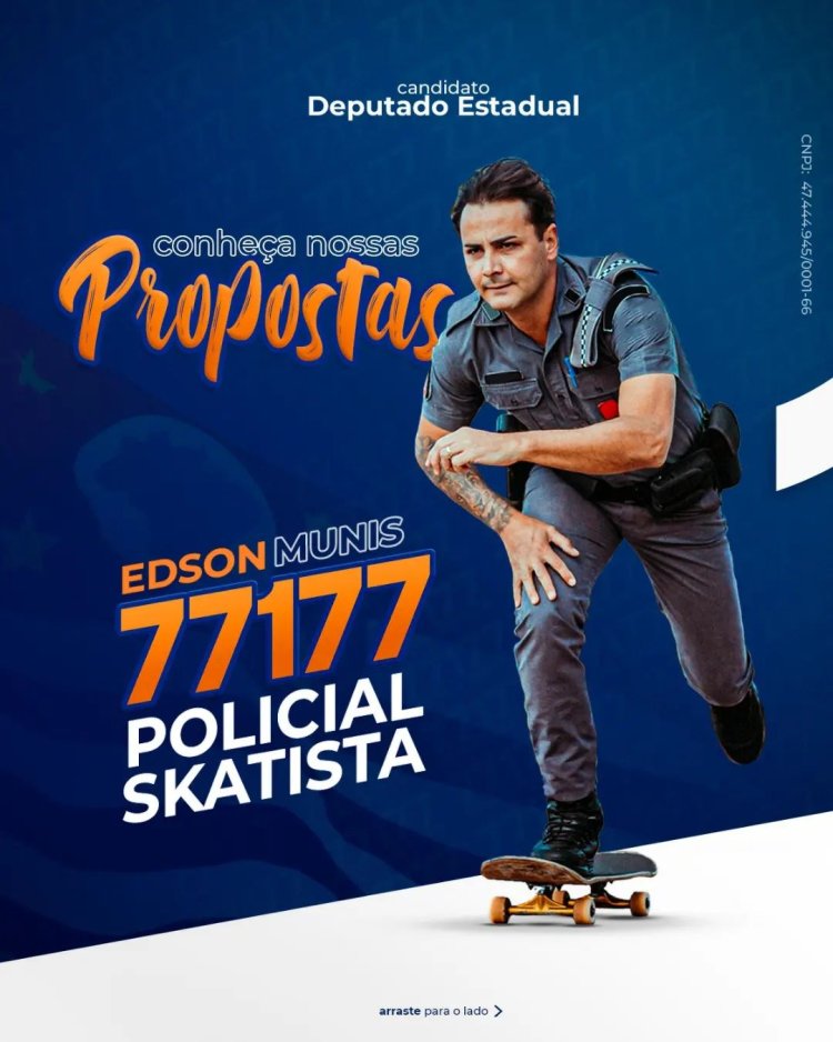 Edson Munis - Skateboarder and Policeman is running for state deputy and seeks to evolve the sport! - Skateboard news